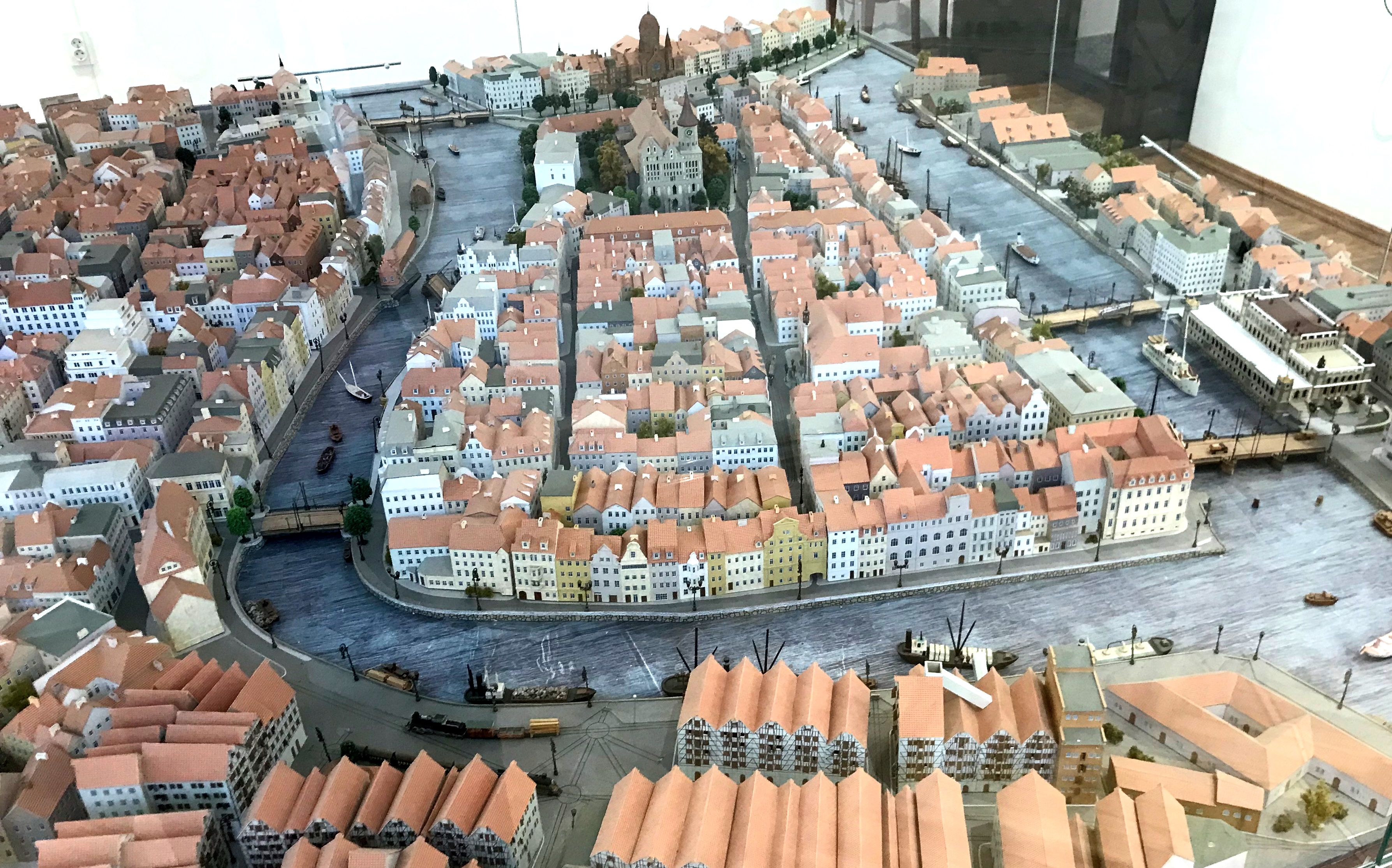 Die Kneiphofinsel in einem Stadtmodell, Kant-Museum im Dom Kaliningrad (Foto: Iris Berndt)